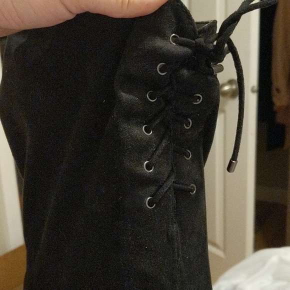 Over-the-knee faux suede boots - Picture 2 of 3